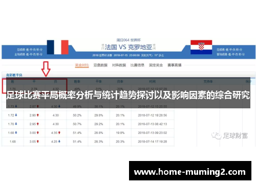 足球比赛平局概率分析与统计趋势探讨以及影响因素的综合研究